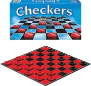 Winning Moves Checkers Set Classic Board Game 2-Players Ages 6+ (WIN01243)