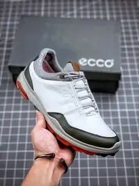 在飛比找Yahoo!奇摩拍賣優惠-正品ECCO愛步高爾夫男子球鞋 無釘款防水高爾夫球鞋 155