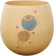 J-Kitchens Cup, Wooden Tea Cup, Natural, Temari, Φ2.8 x 3.2 inches (7.2 x 8.2 cm), 8.7 fl oz (220 ml), Current Model