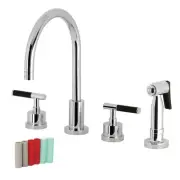 Kingston Brass KS872.CKLBS Kaiser 1.8 GPM Widespread Kitchen - Chrome