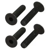 4pcs M8x35mm 10.9 Grade Flat Countersunk Head Hex Socket Left Hand Thread Bolt