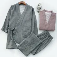 在飛比找樂天市場購物網優惠-日式和服（男） 日本無印良品MUJI日式睡衣男士女2021年