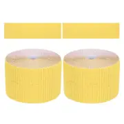 2Pcs 3.9inch x 164ft Bulletin Board Border, Yellow (1mm)