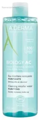 A-DERMA Biology AC Cleansing Micellar Water Purifying Organic 400ml