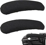 KALIONE 2Pcs Office Chair Arm Cover, Black Armrest Slipcover Pads Chair Armrest Covers, Office Seat Hand Rest Protector, Elastic Computer Arm Protectors,Arm Covers Protectors for Office Chair