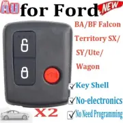 2X Remote Key Shell Fob for Ford BA/BF Falcon Territory SX/SY/Ute/Wagon 02-10
