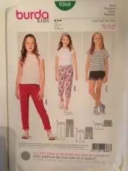Burda Kids 9368 Pants Shorts Capri Sewing Pattern 6-13, uncut