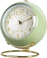 Silent Analog Alarm Clock, Classic Small Non-Ticking Tabletop Kids Room Alarm