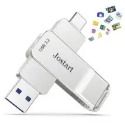 USB C Flash Drive 1 TB, 500MB/s High Speed Thumb Drive, USB 3.2 + Type C Dual