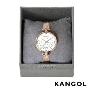 【KANGOL】英國袋鼠│細緻璀璨碎鑽錶 / 手錶 / 腕錶 - KG72232-06Z(珍珠白)