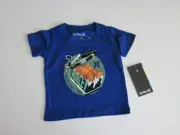 Hurley Infant Boy's 12M Short Sleeve T-Shirt Blue Logo Musubi Can