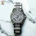 GUESS Silver Iced Out Men’s Watch Brand New Crystal Shine Bling Timepiece