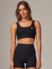Sports Bra & Crop Tops for Women. Running Bare Activewear - Scoop It Up Ribbed Sports Bra