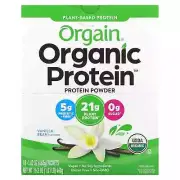 2 X Orgain, Organic Protein Powder, Vanilla Bean, 10 Packets, 1.62 oz (46 g) Eac