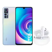 TCL 30 5G (Dual Sim, 128GB/4GB, 6.7“, Bonus MOVEAUDIO S600) - Dreamy Blue