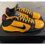 NIKE KOBE 5 PROTRO BRUCE LEE 黑黃 李小龍 籃球鞋 CD4991-700