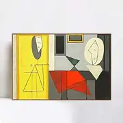 Pablo Picasso Posters Painter and Model Canvas Painting Pablo Picasso Wall Art Pablo Picasso Prints for Modern Home Decor Pictures 50x70cmx1 No Frame