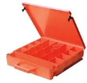 Wattmaster TOOLS STORAGE BOX WATRC001 370x370x85mm Adjustable Partitions, Orange