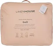 Linen House 80 Goose Down/20 Feather Down Quilt, 1000 g, Double Bed