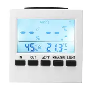 Digital Thermometer Alarm Timer Humidity Temperature Light Indoor Outdoor