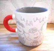 PEANUTS CHARLIE BROWN LINUS & LUCY CAROLERS FA LA LA 16 OZ COFFEE MUG CUP NEW