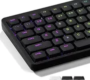 Shine Through Low Profile Keycaps, Black Keycap Sets, PBT Double Shot Keyboard Keycaps Compatibility for 60% 75% 80% 85% 100% MX Switches Mechanical Keyboard