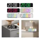 LED Clock Digital Desktop Clock Temperature Display Adjustable Silent