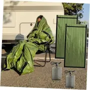 Emergency Survival Sleeping Bag, 2 Pack Thermal Sack Blanket, Waterproof
