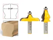 Traditional & Beaded 2 Bit Handrail Router Bit Set - 1/2" Shank - Yonico 18229