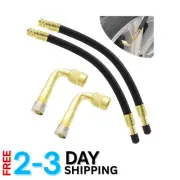 Universal Fit Tire Valve Extensions: 8.25-Inch Rubber & 90 Degree Brass Adaptors