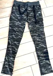 Kroma Anarchy Army Camo Sweatpants Zip Cuffs Cargo Pockets & Reg Sz 2X NWTS b88