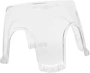 Ciieeo Transparent Non Slip Shower Stool Ergonomic Bathroom Foot Rest for Shaving and Bathing Design Step Stool for Use
