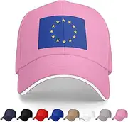 [Generic] National Flag of Europe Baseball Cap European Trucker Dad Hat for Men Women Outdoor Sport Running