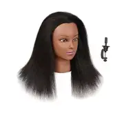 NICAIHAIR Afro Mannequin Head 100% Real Hair Manikin Head Styling Hairdresser