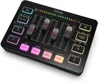 FIFINE Gaming Audio Mixer, Streaming RGB PC Mixer with XLR Microphone Interface,