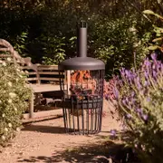 Glow Seville Chimenea Black