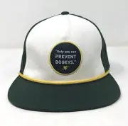 Puma Only You Can Prevent Bogeys Green/White Adjustable Snapback Golf Hat/Cap