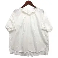 在飛比找蝦皮購物優惠-Samansa Mos2襯衫 上衣棉 亞麻布 蕾絲 短袖 日