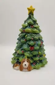 Pioneer Woman Wishful Winter Holiday Christmas / Tree Stoneware Treat Cookie Jar