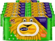 Sorbent Kids Flushable Wipes 40 SHEETS Pack of 12 FREE SHIP