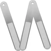 Beavorty 3pcs Nail File Manicure Tool Nail Filler Nail Cleaner Tool Nail Supplies Nail Trimming Files Nail Tools for Women Nail Trimming Tools Nails Files Nail Buffer Silver Stainless Steel