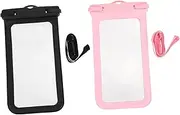 Angoily 2pcs Mobile Waterproof Bag Underwater Phone Bag Phone Bag for Swimming Bags Underwater Phone Pouch Floating Cell Phone Case Pool Phone Case Water Resistant Phone Pouch Black PVC
