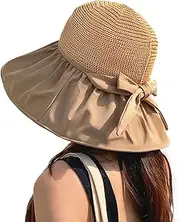 [Nombru] Sun Hats for Women Wide Brim Summer Hats UPF 50+ Foldable Beach Hat for Women UV Protection