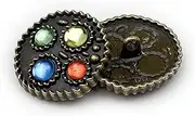 5pcs Retro Metal Buttons Round Bronze Buttons for Sewing Clothing Decoration Craft DIY Accessory (Bronze, 25mm)