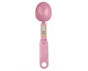 Digital Food Spoon Scale, 500g/0.1g Electronic Kitchen Measuring Spoon Scale, Hi-Def LCD Semen Display - Pink