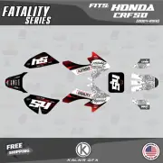 Graphics Kit for Honda CRF50 (2004-2012) or (2013+) Fatality - Red