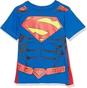 [DC Comics] Boys' Toddler Superman Cosplay Short Sleeve Cape Tee T-Shirt