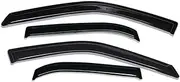 Lightronic WV94550 Tape-on Side Window Visor Deflector Rain Guard, Dark Smoke Shatterproof, 4 PCS for 2006-2012 Ford Fusion, 2007-2012 Lincoln MKZ, 2006-2010 Mercury Milan, 2006 Lincoln Zephyr