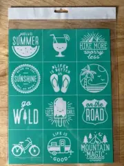 Chalk Couture Hello Summer Minis Size B Transfer Stencil 8x10 Retired
