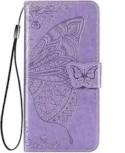 [YBROY] Case for Nokia XR21, Magnetic Flip Leather Premium Wallet Phone Case, with Card Slot and Folding Stand, Case Cover for Nokia XR21.(Light Purple)